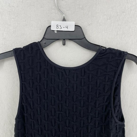 Tees by Tina Dress Women's Sz OS Black Textured Round Neck Bodycon Stretch - Picture 8 of 8